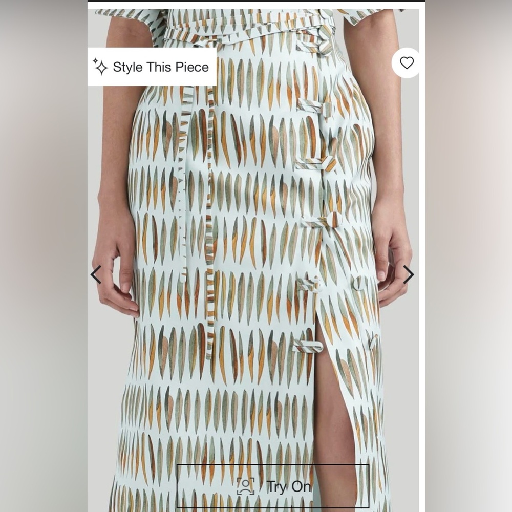 Altuzarra hiroki skirt in the murmur brushed leaves print - Picture 13 of 16